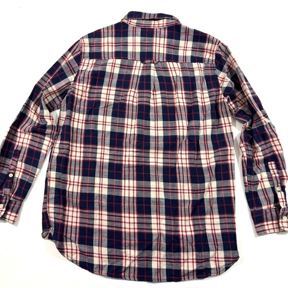 New Roots All Season Relaxed Button Front Shirt Red Plaid - Picture 2 of 6